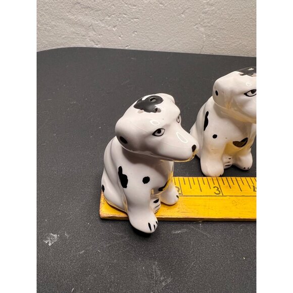 Ceramic Dalmatian Dog Salt & Pepper Shakers VTG Collectible Gift Kitchen Decor - Picture 10 of 11